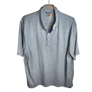 Faherty Movement Polo‎ Cardiff Blue Heather Men's Size XXL